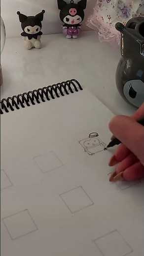 Draw a Cute Penguin with Squares ASMR Step-by-Step Art 🐧✨