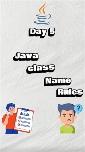 logicverse on Instagram: "Java class name rules 🚀 Must start with letter, no spaces, & more! 😎 . . . . #java #coding #reelitfeelit❤️❤️ #i̇nstagramreels #viral"