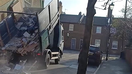 Lorry load of rubbish dumped in West London street