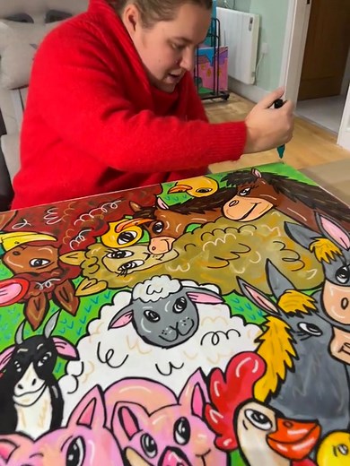 How we do it in the studio - singing and drawing 🥰 #oldmacdonald #singing #drawing | emyspinksart