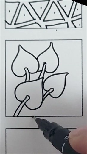 Pokeleaf Zentangle Pattern | Organic Leaf Tangle