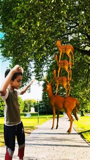 This Deer Tower Will Shock You 😲 | Deer Stacked Layer by Layer #explore #shorts