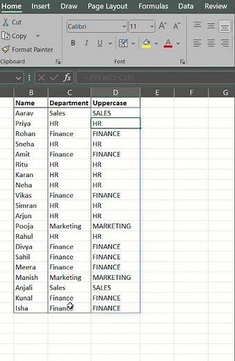 How to Convert Text to UPPERCASE in Excel #excel #letsupgradeourskills