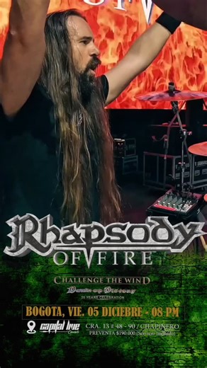 ⚔️ ℝℍ𝔸ℙ𝕊𝕆𝔻𝕐 𝕆𝔽 𝔽𝕀ℝ𝔼 𝔼ℕ 𝔹𝕆𝔾𝕆𝕋𝔸́ ⚔️ 𝟚𝟝 𝕐𝔼𝔸ℝ𝕊 ℂ𝔼𝕃𝔼𝔹ℝ𝔸𝕋𝕀𝕆ℕ ¡La leyenda del power metal sinfónico regresa a Colombia! 🇨🇴, Prepárate para vivir una noche épica con RHAPSODY OF FIRE, celebrando los 25 años de “𝘿𝙖𝙬𝙣 𝙤𝙛 𝙑𝙞𝙘𝙩𝙤𝙧𝙮”, en un show lleno de total energía & virtuosismo. 🗓 𝙑𝙞𝙚. 𝟱 𝙙𝙚 𝙙𝙞𝙘𝙞𝙚𝙢𝙗𝙧𝙚 – 𝟴:𝟬𝟬 𝙋𝙈 📍 Capital live concerts (Cra. 13 #48–90) 🎟️ 𝘼𝙛𝙤𝙧𝙤 𝙡𝙞𝙢𝙞𝙩𝙖𝙙𝙤: 𝟱𝟬𝟬 𝙩𝙞𝙘𝙠𝙚𝙩𝙨 Boletos disponibles en 👉 www.bici