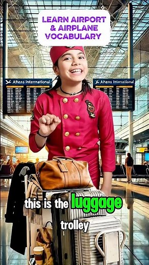 Learn Airport & Airplane Vocabulary with a Flight Attendant #shorts #airplane #english #learnenglish