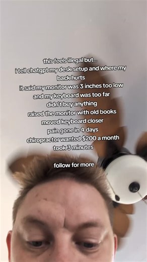 Connor Gallic - AI Automation Architect on Instagram: "comment "connor" for the desk pain audit prompt #backpain #desksetup #workfromhome #wfhhacks"