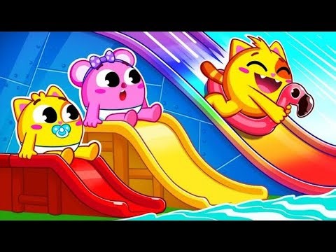 The Baby Went Over The Mountian! The Longest Slide Song | Funny Cartoons For Baby & Nursery Rhymes
