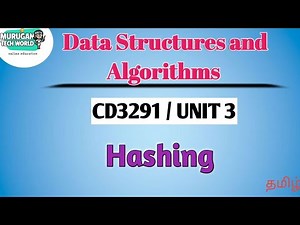 Hashing in data structures and algorithms tamil||CD3291||Anna University syllabus.