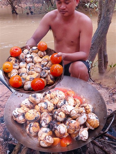 The food is healthy and clean 😋 | Saruon Primitive Cooking