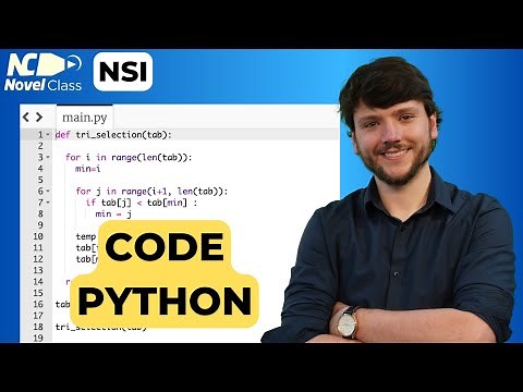 SELECTION SORTING - Python code on my screen - NSI Final Year