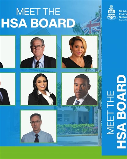 Ministry of Health, Environment and Sustainability on Instagram: "Following the Ministry’s announcement last Friday, 30 January, we are pleased to officially welcome the new members of the Health Services Authority (HSA) Board and introduce the full Board. Newly appointed Board Members: Mr. Timothy Ridley - Chairperson of the Board Mr. Ridley is an experienced regulator and governance leader with extensive service across Cayman Islands financial, legal, and public institutions. Mr. Omari Corbin 
