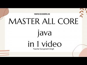 Master All Core Java Topics in one video