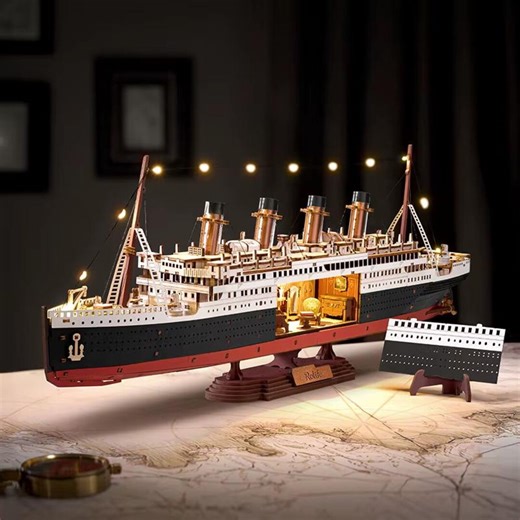 Titanic Boat 3D Wooden Cruise Ship Model Kit | Luxury Nautical DIY Puzzle Home Decor - Etsy
