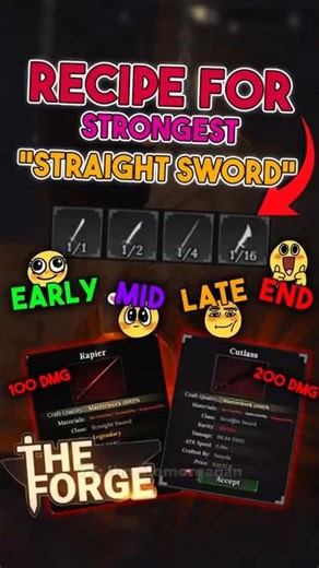 RECIPE FOR STRONGEST CHAOS / RAPIER FOR EACH PLAYER in The Forge!