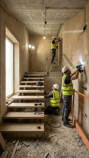 Luxury Staircase Transformation | Floating Staircase Construction Timelapse