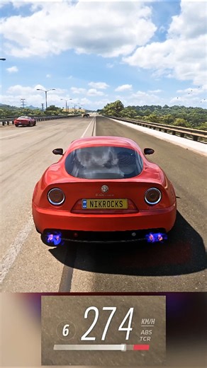 TOP SPEED TEST - ALFA ROMEO COMPETIZIONE 8C #forzahorizon5 #shorts #youtubeshorts
