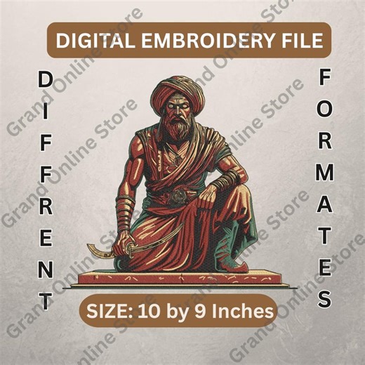 Arabian Warrior Embroidery Design, Sultan Warrior, Middle Eastern King Digital Stitch Pattern - Etsy