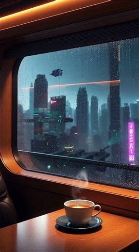 🚆 A TRAIN Journey Through a RAIN-Drenched Cyberpunk City! 🌆