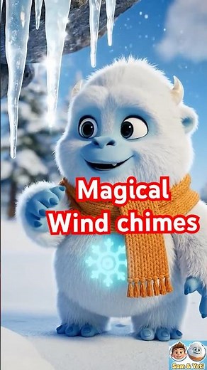 Yeti Plays Icicle Wind Chimes! 🎐 Magical ASMR for Kids | Sam & Yeti #shorts #cartoon #asmr #kids