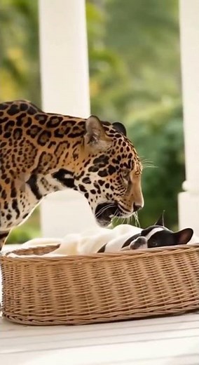 Unbelievable Moment: Jaguar Saves Puppy and Brings It Home 🐆🐾