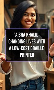 Aisha Khalid Changing Lives with a Low Cost Braille Printer #AishaKhalid #BraillePrinter
