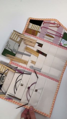Knitting Needle Case Sewing Tutorial (PDF), Measure-and-cut Pattern With Pictures and Illustrations, 2 Sizes   Extra Zipper Pocket. - Etsy
