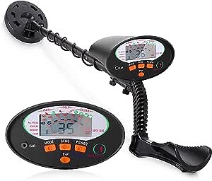 Pyle Metal Detector Waterproof Handheld Pinpointer W/ High Sensitivity Built-in Speaker, Comfortable Arm Support, 5 Detection Modes Find Gold, Silver, Iron, Coins & Jewelry (PHMD74.5)