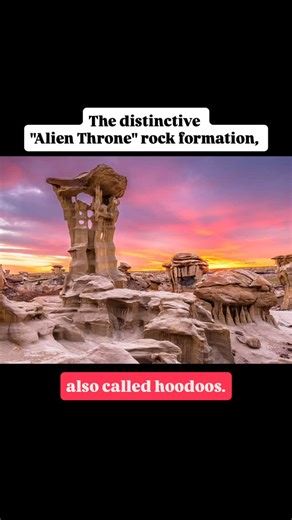 MD Eftekhar A on Instagram: "The image features the distinctive “Alien Throne” rock formation in the Bisti/De-Na-Zin Wilderness of New Mexico. This remote area is known for its unique badland landscape and unusual geological formations, also called hoodoos. #reels #AlienThrone #hoodoos #facts"