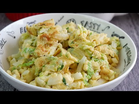 Yummy Egg Recipe that’s So Easy! Chinese Egg Stir Fry w/ Cabbage 中式白菜炒蛋 Chinese Scrambled Egg Recipe