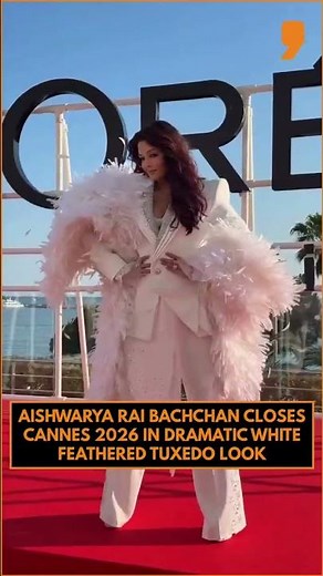 Aishwarya Rai Stuns in Bold White Couture at Cannes 2026 Closing Ceremony