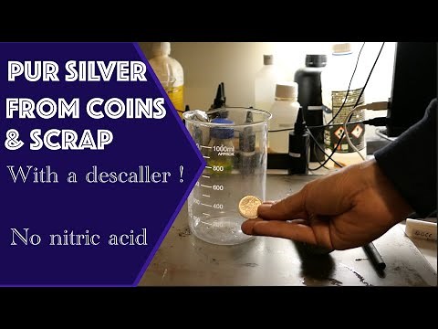Extracting silver without nitric acid by using the sulfamic acid (a low-danger descaler) !