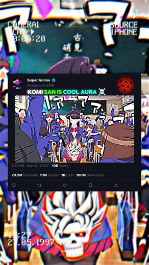 KOMI SAN IS COOL AURA #shorts #anime #4k #hd