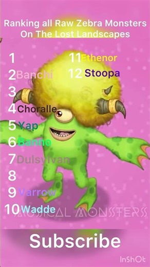 Ranking all Raw Zebra Monsters on The Lost Landscapes Pt2