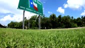 Time Lapse Footage of the "Welcome to Texas" State sign on Interstate...