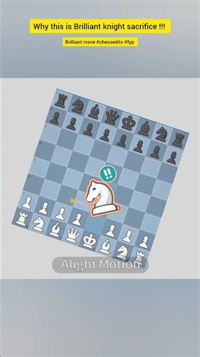 Knight Brilliant sacrifice !!! 👻move in start of game #chess #fypシ #games #chessstrategy