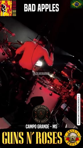Guns N' Roses: Bad Apples. Isaac Carpenter drum cam. #gunsnroses #rock #drumcam