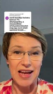 Biztos, EURos befektetés 6% hozammal? Válasz egy megoldást javasló kommentre #pénzügyitudatosság