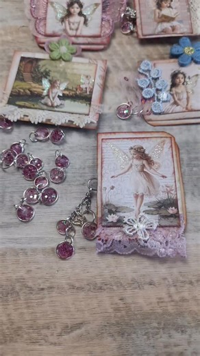 Gi Kerr on Instagram: "Lovely simple UV Resin embellishments. I have added these to my fairy hidden paperclips that I am making in tonights video. #gikerr #happinessincrafting #embellishments #uvresin #fairy #fairies #magical #hiddenpaperclips"