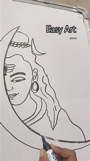 Quick simple and easy drawing of lord Shiva/Shankar bhagwan drawing