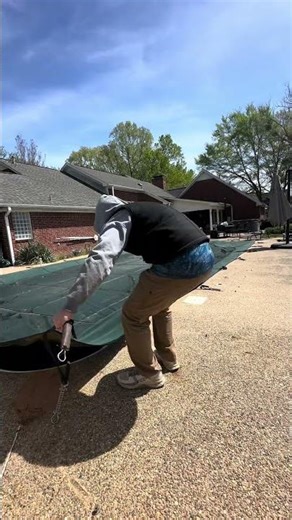 Pool opening and liner change season! #poolcleaning #greentoclean #texarkanapoolco #pool