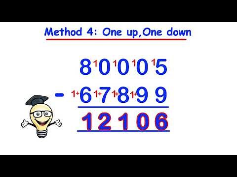 HOW TO SUBTRACT using ONE UP, ONE DOWN