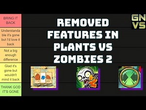 Plants VS Zombies 2 Removed Features TIER LIST