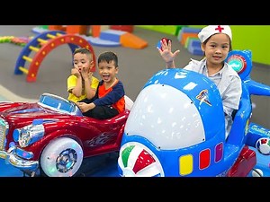 Hello Song | Nursery Rhymes for babies and kids with Diana and Roma at indoor playground fun family