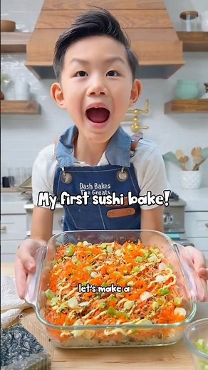 The ultimate easy sushi bake recipe! 🍣(better than takeout!) #sushibake #kidchef #cookingwithkids