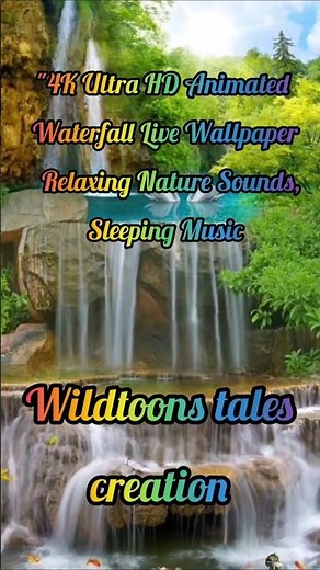 "4K Ultra HD Animated Waterfall Live Wallpaper | Relaxing Nature Sounds, Sleeping Music