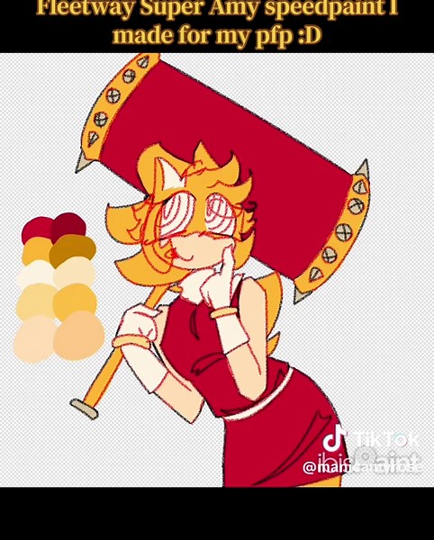 Took like two hours but worth it, now onto my new sprite heh.... // #Fleetway #outcomememories #Amyrose #Art #speedpaint