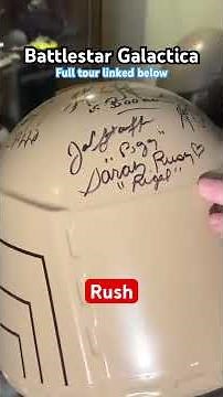 John’s autographed #battlestargalactica helmet. Watch the full collection tour below! #scifi