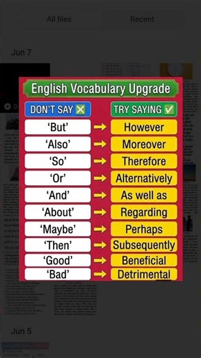 English Vocabulary Upgrade #thewritelife