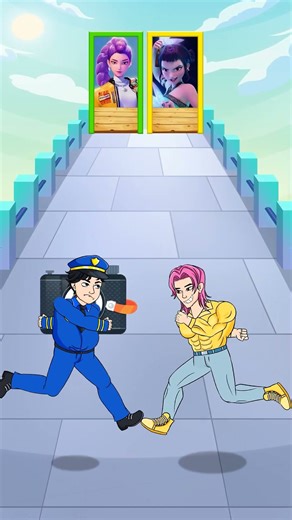 Who is the Best Police Officer? Kpop Demon Hunters #shorts