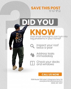 🚨 𝐒𝐀𝐕𝐄 𝐓𝐇𝐈𝐒 𝐏𝐎𝐒𝐓: Your Home’s Safety Checklist! 📋 📣🤯🔎A damaged roof or weak deck isn’t just ugly—it’s dangerous! At JLS Construction Corp, we fix problems before they turn into costly disasters. 🛡 Why Choose Us? ✔ Fast, Reliable Repairs ✔ Insurance Claim Assistance ✔ High-Quality Materials ✔ Local, Trusted Experts 🔧 Our Services: → Roof Replacement & Repairs → Storm Damage Claims Help → Energy-Efficient Windows → Durable Siding Solutions → Sturdy, Long-Lasting Decks Your home 